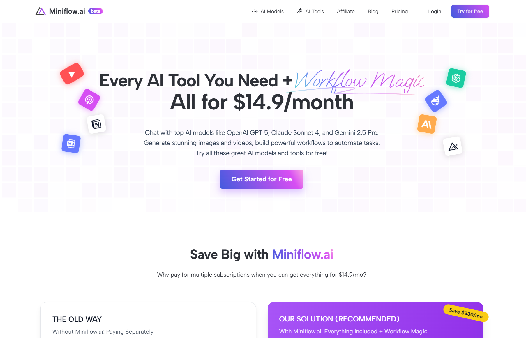 Introducing Miniflow.ai: A Single Platform for Multiple AI Models